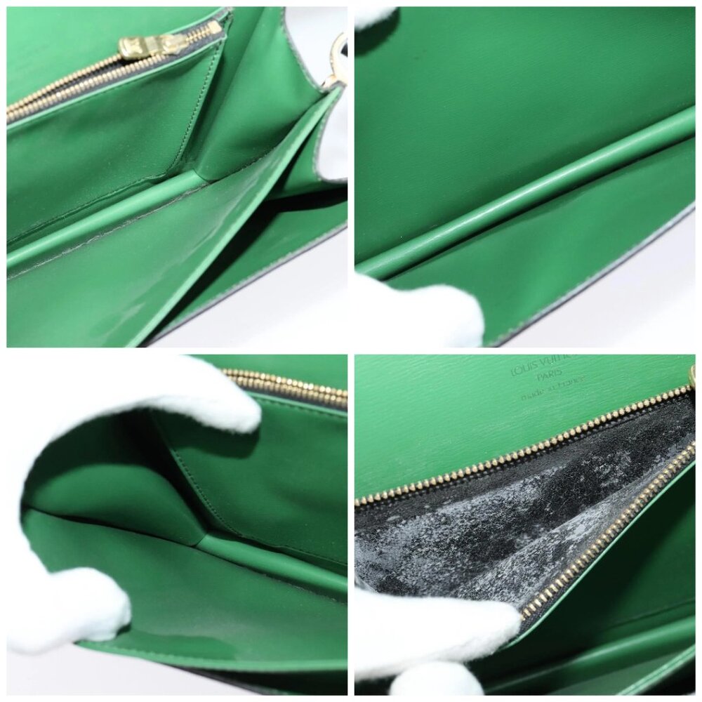 LOUIS VUITTON Epi Free Run Shoulder Bag Green Black M52414 LV Auth - Picture 15 of 16